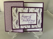 Stampin Up Card Kit Set Of 4 "Happy Birthday" cards 22b Highland Heather