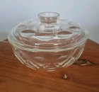Vintage 1970's Pyrex Thumbprint Teardrop Clear Glass Casserole & Lid 7.5"  — photo 6