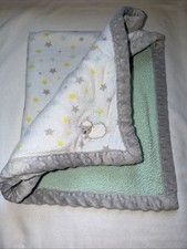 Carters Child of Mine Baby Blanket Stars Moon Lamb Sheep Plush Minky Sherpa