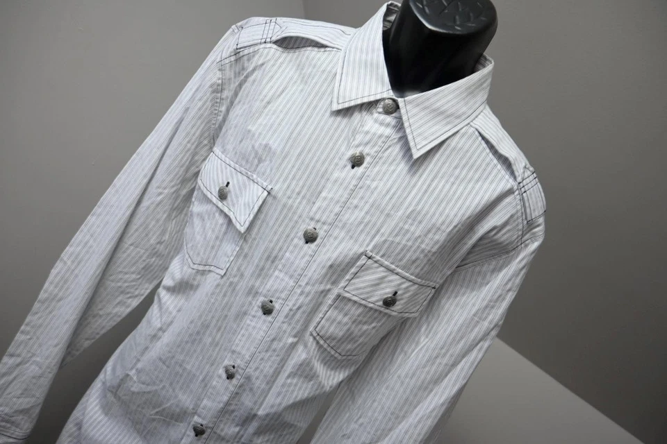 7 钻石礼服衬衫纽扣休闲图案长袖男式尺寸 3XL — 第 4/4 张图片