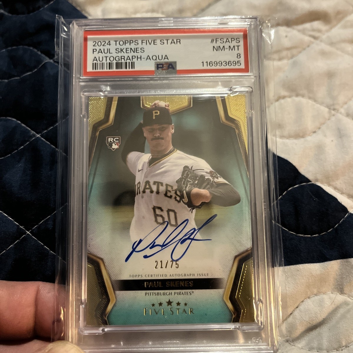 Paul Skenes /75 auto On card Rookie 2023-24 Topps Five Star POP3