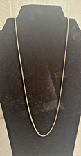 Vtg 925 Sterling Silver Box Chain 1.5mm 21" Necklace