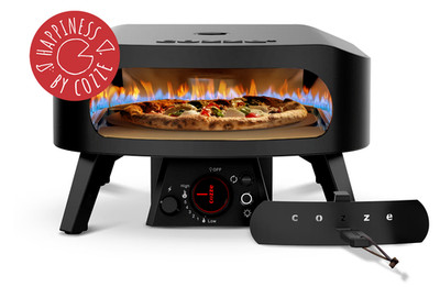Cozze Gas Pizzaofen 13'' Rotate Black Edition inkl. Pizzastein bis 630°C 6kW ofen