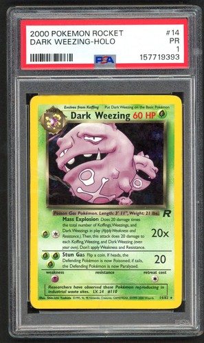 Dark Weezing (Unlimited) graded PSA 1 for sale on eBay