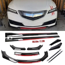Front Bumper Lip Spoiler Splitter Body Kit Glossy Black +R For Acura TLX 2015-23