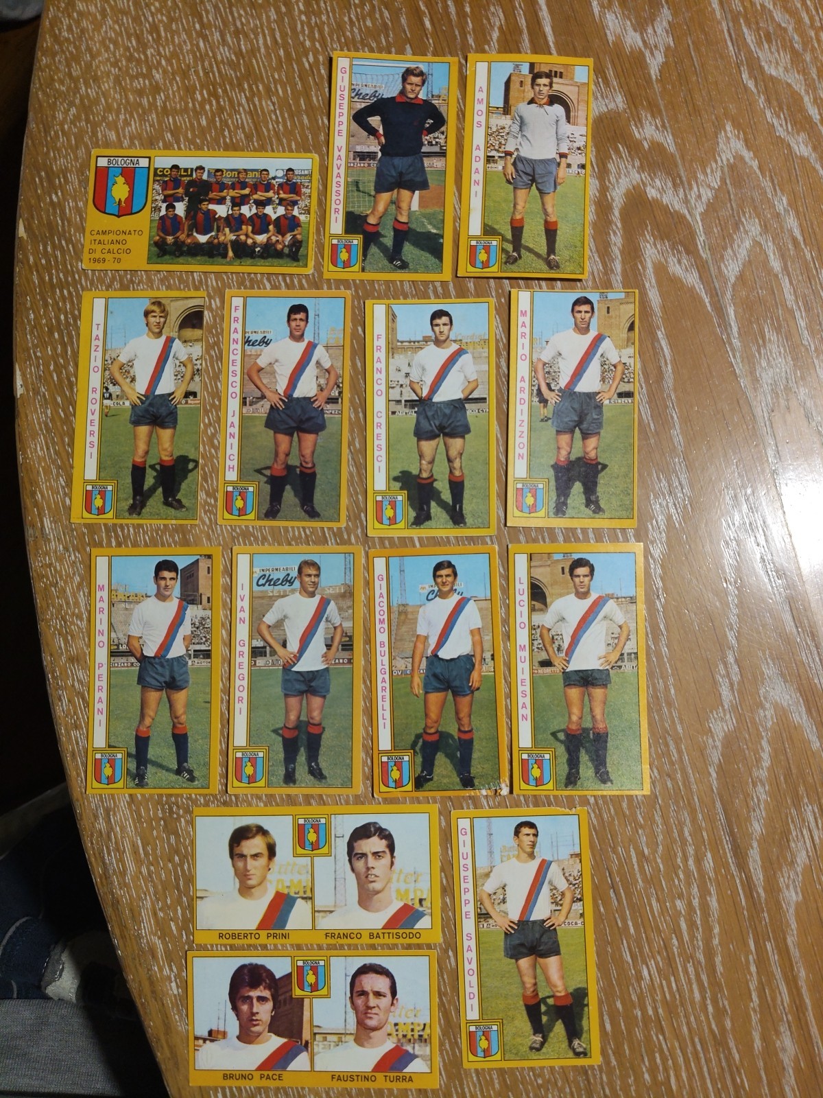 Bologna Figurine Calciatori Panini 1969 70 Lotto 13 Pezzi Mai Incollate