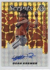 2021 Panini Mosaic Scripts Gold Prizm Dean Kremer #SCR-DK Auto 1cx3