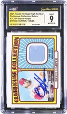 Bryce Harper Phillies Signed 2021 Topps Heritage High Number CC-BH CGC 9/10 Card