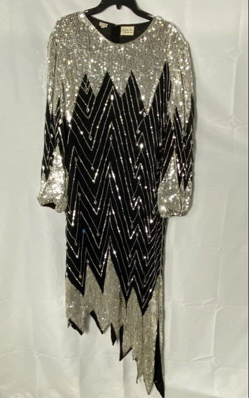 Black Regular 1980s Vintage Dresses for Women for sale