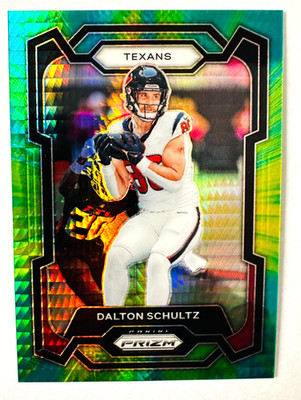 2023 Panini Prizm Dalton Schultz GREEN Hyper Prizm Card SP #/175 Texans Star!