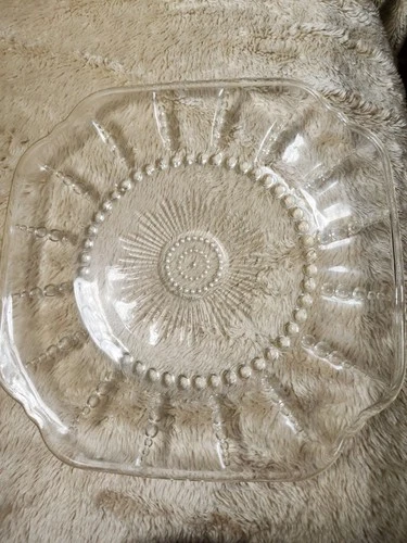 Federal Glass Columbia Clear Luncheon Plate 9" Depression Glass Pressed Glass