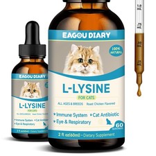 L-Lysine for Cats,Lysine Drops Immune Support Supplement,Sneezing,Cold,Allerg...