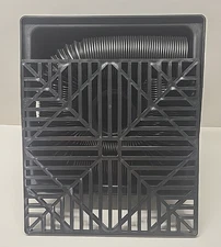 Catch Basin Kit 9"x3" Low Profile Drain Grate 8ft Pipe Black ABS Plastic Yard