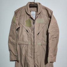 USAF CWU-27/P 36S Tan Flight Suit Coveralls Nomex Aramid Fire Resistant NSN