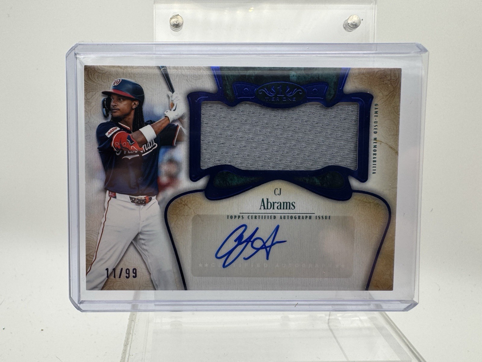 2026 Topps Tier One Baseball CJ Abrams Game Used Jumbo Relic Auto 11/99 ATIJR-CA