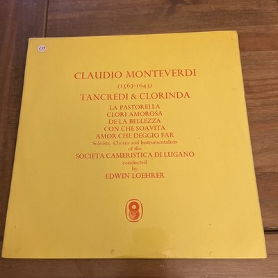 Claudio Monteverdi (1567-1643) - Tancredi & Clorinda - 12   Vinyl Record - CM85