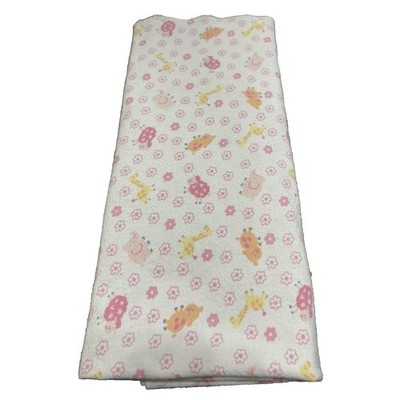 Carter's Child of Mine Baby Blanket Receiving Giraffe Jungle Safari Pink Yellow