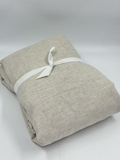 Pottery Barn 100 x 108, Belgian Flax Linen Light Filtering Curtain, Flax Color