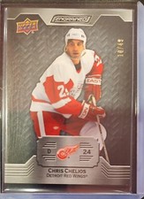 2023-24 Upper Deck Engrained Ebony Chris Chelios /49 Ebony #68
