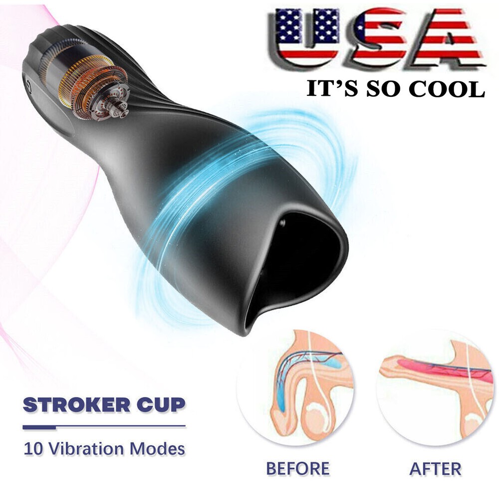 Men Automatic Handsfree Male Masturbaters Cup Stroker Pocket-Pussy Adult Sex Toy