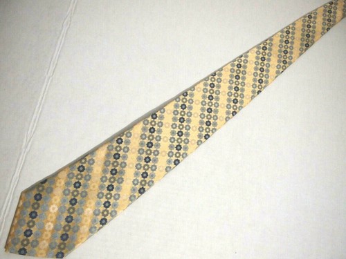 Perry Ellis Portfolio Mens Necktie Tie Yellow Beige White Floral 58" Career - Picture 2 of 4