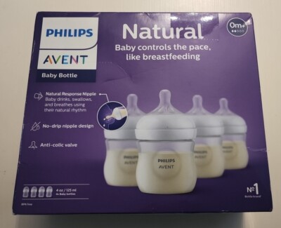 NEW Philips Avent Natural Response Baby Bottle Pack of 4oz