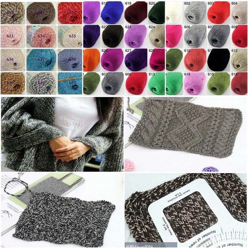 Sale 1ball x 50g Super luxurious Pure soft warm 100% Cashmere Hand Knitting Yarn - Picture 18 of 52