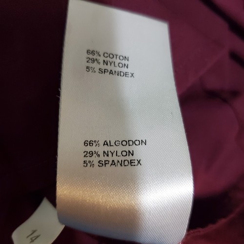 Doncaster Bluse mit Knopfleiste Damen 14 Burgund Oberteil Stretch Langarm Business - Bild 10 von 11