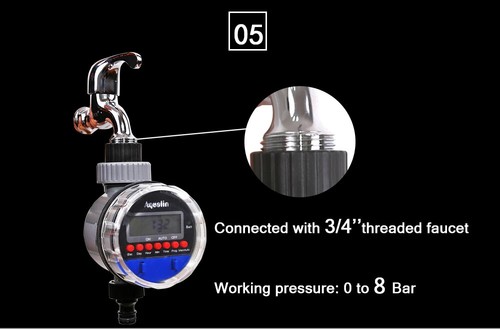 Automatic LCD Display Watering Timer Electronic Garden Ball Valve Water Timer - Picture 20 of 26