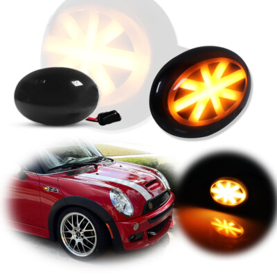 Black Union Jack Side Marker LED Light For MINI Cooper MKII R55 R56 R57 R58 R59