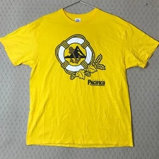 PACIFICO Cerveza Beer T-Shirt XL Yellow Cotton Mexico NWOT