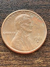 1981 D Penny Error Variety Lincoln Memorial D/D Filled “D” Actual Coin TK3512*