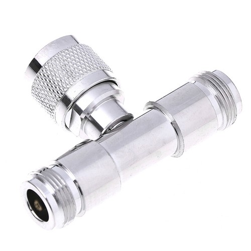 N-type male to dual 2 n-type female t shaped rf antenna adapter connector`ja Ht - Zdjęcie 2 z 8