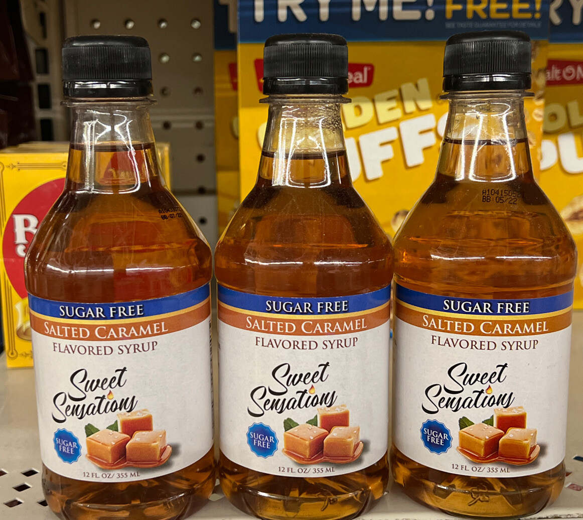 3 X Sweet Sensations Sugar Free Salted Caramel Syrup Coffee Espresso