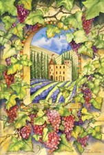 Ceramic Backsplash Tile Mural Fruit Vegetable Kitchen/Bathroom - Castle Vineyard