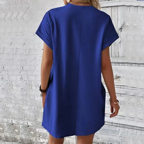Womens Sundress Short Sleeves Casual Ladies T-shirts Dress Loose Summer Dresses - Bild 13 von 31