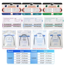 Dental Orthodontic Brackets Braces Mini Roth MBT 022/018 Hooks 345 /Arch Wires