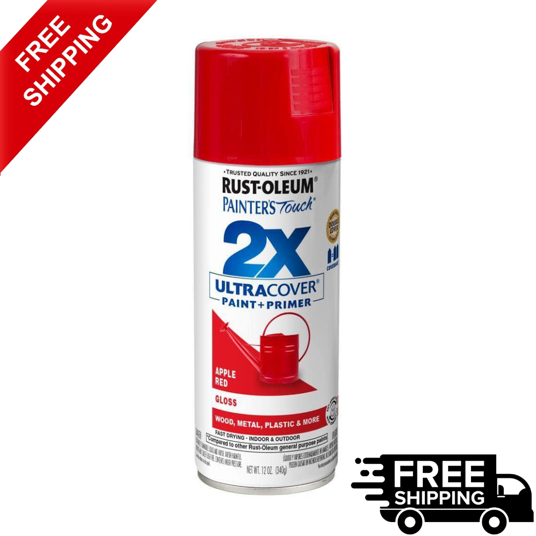 NEW Rustoleum Gloss Apple Red Spray Paint 12 Oz. 2x Ultra Cover And High Quality eBay