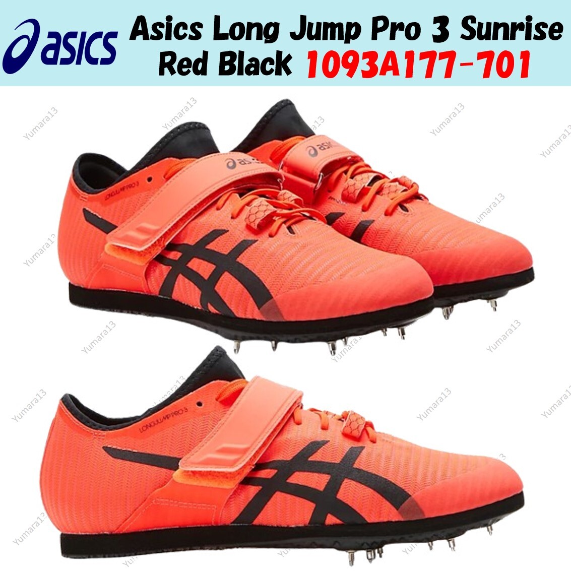 Asics Long Jump Pro 3 Sunrise Red Black 1093A177-701 Men's Asics Long Jump Pro 3 Sunrise Red Black 1093A177-701 Men's