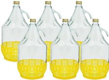 6 STÜCK Gärballon Flasche Glasballon Weinballon Glasflasche 5L