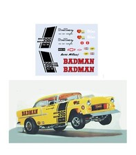 BADMAN 1955 CHEVY 1/32 scale water slide decal Very Nice Monogram Revell