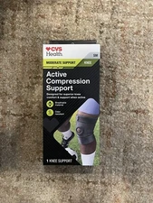 CVS Health Active Compression Knee Support Breathable Material Size SM