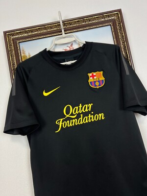 Barcelona Away football shirt 2011 Soccer Nike Black Jersey Mens