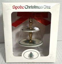 Spode Christmas Holiday Two Tiered Server Ornament Miniature Series Original Box