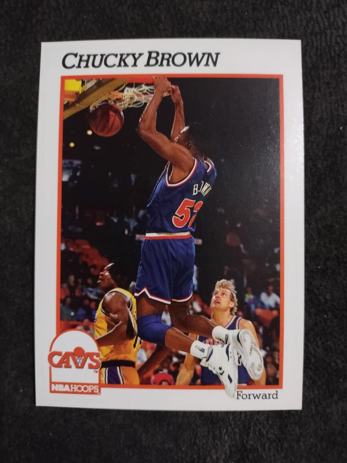 1991-92 NBA Hoops Chucky Brown Cleveland Cavaliers #35 Basketball Card