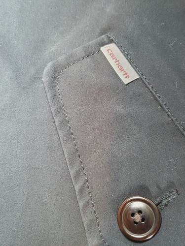 Carhartt WIP Marvin Coat Duke Blue (Dark Navy) Lightweight Trench Coat Men's M - Picture 5 of 8