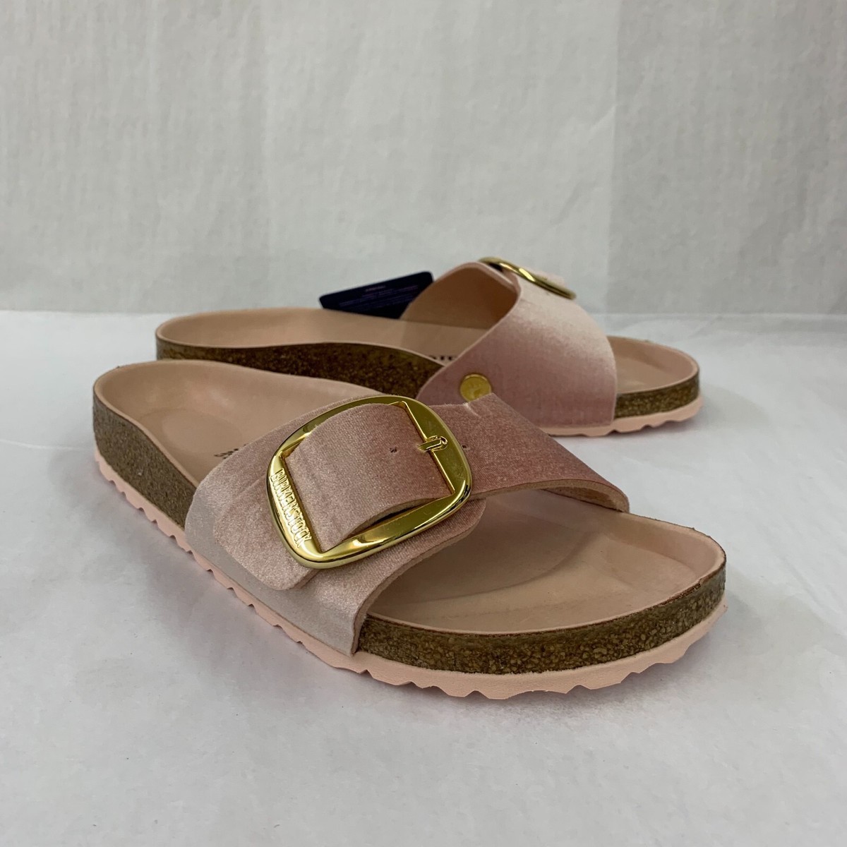 Birkenstock New w/ Box Madrid Big Buckle Light Rose Velvet