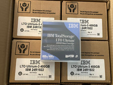 NEW IBM LTO-3 ULTRIUM 400GB/800GB DATA TAPE CARTRIDGES IN A 20 LOT-IBM 24R1922