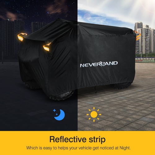 Black Universal ATV Cover Outdoor Waterproof Rain Dust UV Resistant Protection - Picture 9 of 17