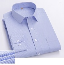 Mens Dress Shirts Long Sleeve Formal Business Non Iron Pocket Casual Shirts Tops